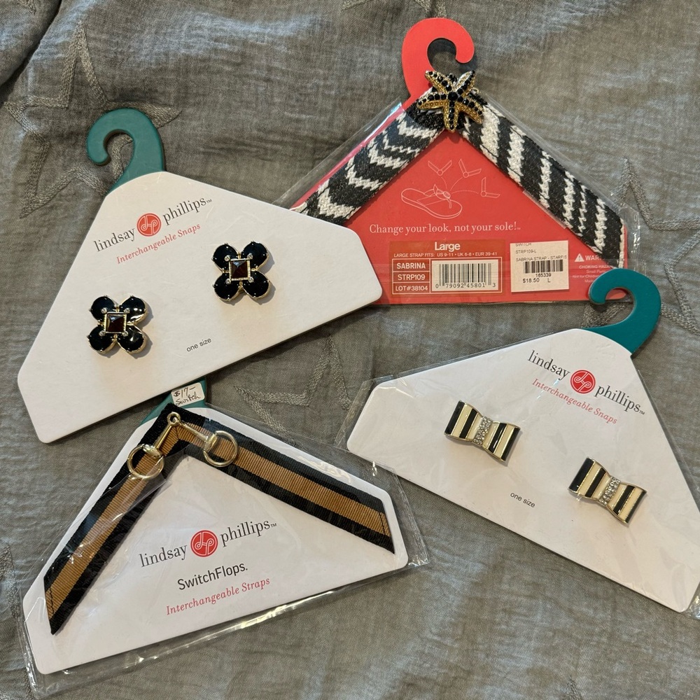 Lindsay Phillips Switch Flops Straps and Snaps Bundle.